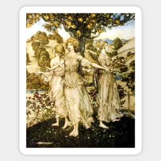 Daughters of Hesperus - Arthur Rackham Sticker